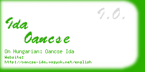 ida oancse business card